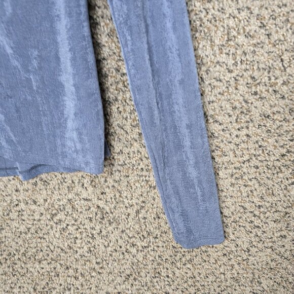 Princess Polly‎ Top Womens 8 Blue Slinky Ember Ring Open Front Blouse Casual - Picture 2 of 7